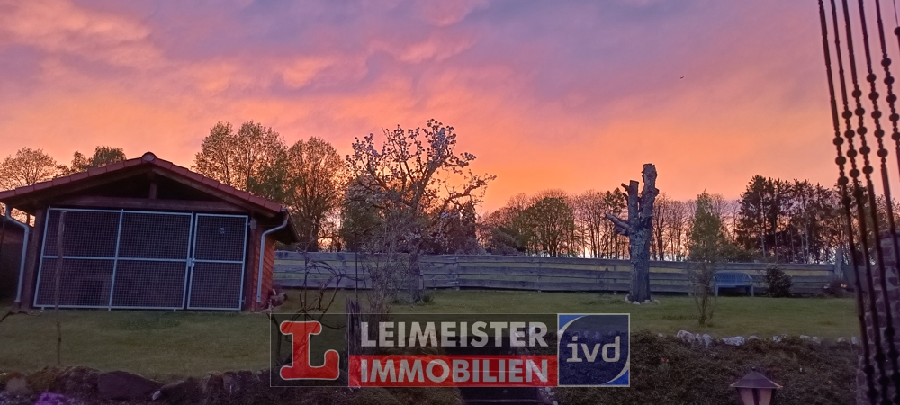 Aussicht Abendhimmel Einfamilienhaus Krombach
