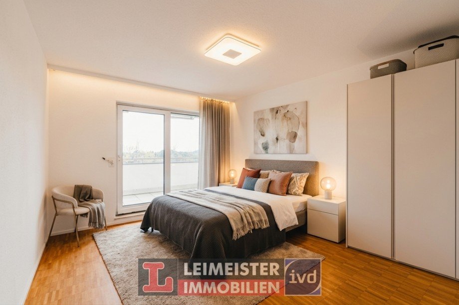 Schlafzimmer - KI-generiert Penthousewohnung Aschaffenburg
