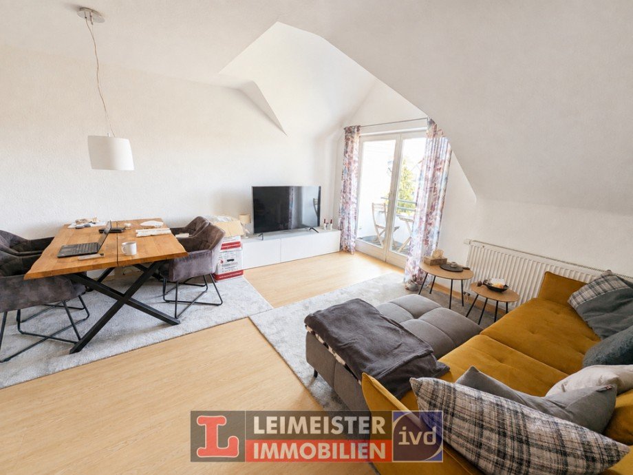 Wohnzimmer Dachgeschosswohnung Mainaschaff