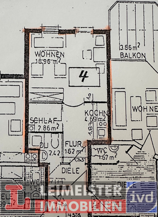 Grundriss Etagenwohnung Aschaffenburg / Schweinheim