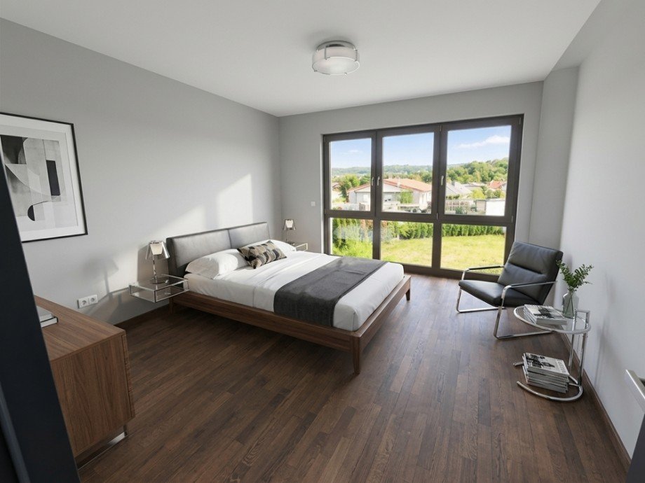 Schlafzimmer - KI-generiert Etagenwohnung Aschaffenburg / Schweinheim
